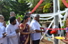 MLA J R Lobo inaugurates the High Mast Pole at Deva Matha Church, Shaktinagara